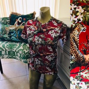 NWT SOUL STAR England LEOPARD Animal Print Top